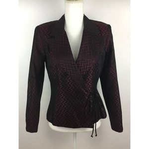 JS Collection Blazer Red / Black Blazer Jacket US6